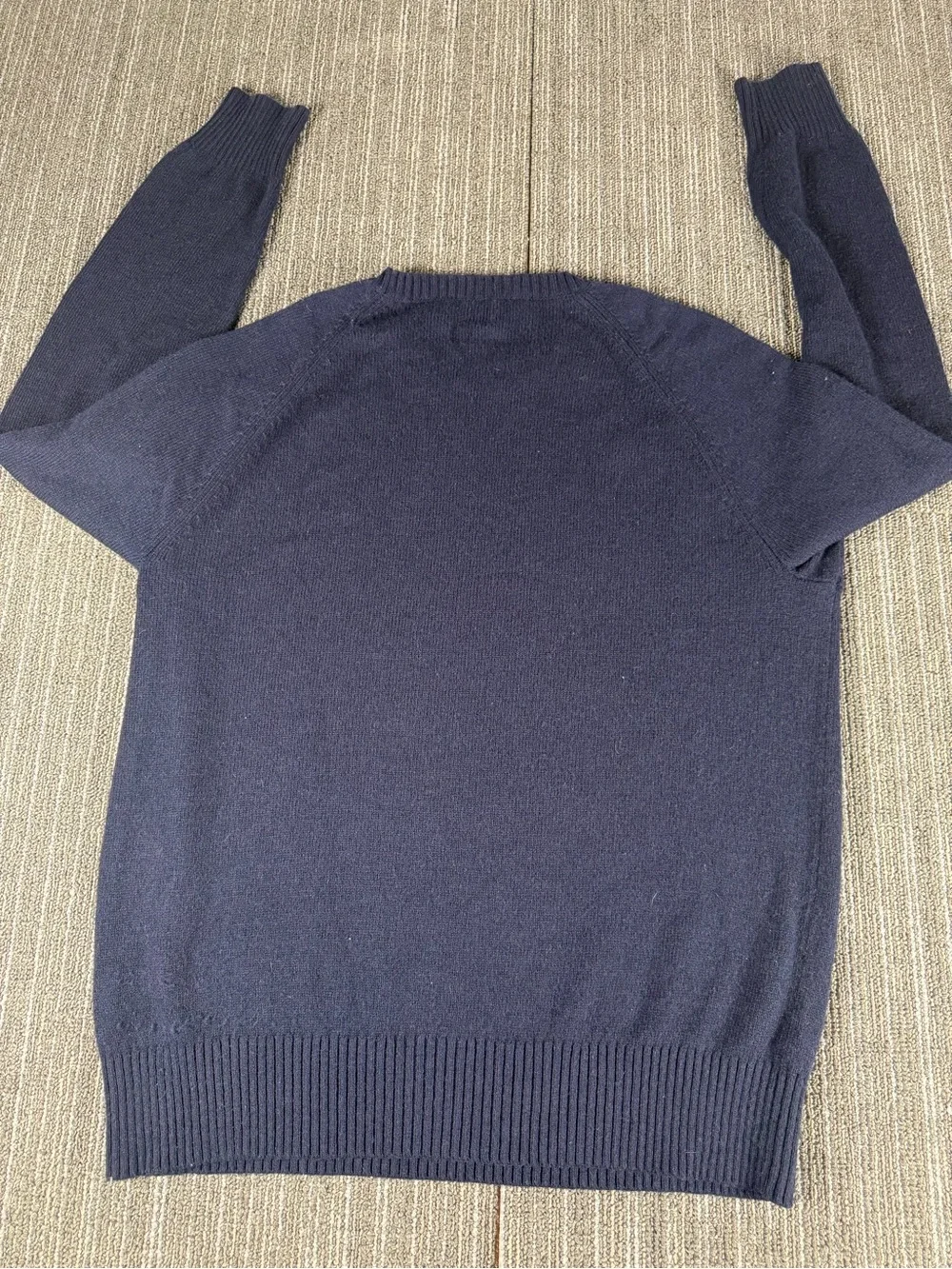 J. Crew Men's Navy Crewneck Wool Blend Sweater Size Large